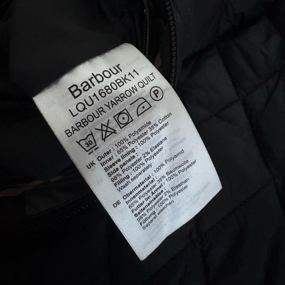 🆕Barbour Yarrow Quilted Jacket Size 12/Euro 42 NWT - Picture 12 of 12